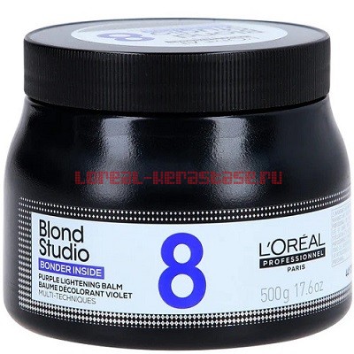 Loreal Blond Studio 8 Purple Lightening Balm Bonder Inside 500 .